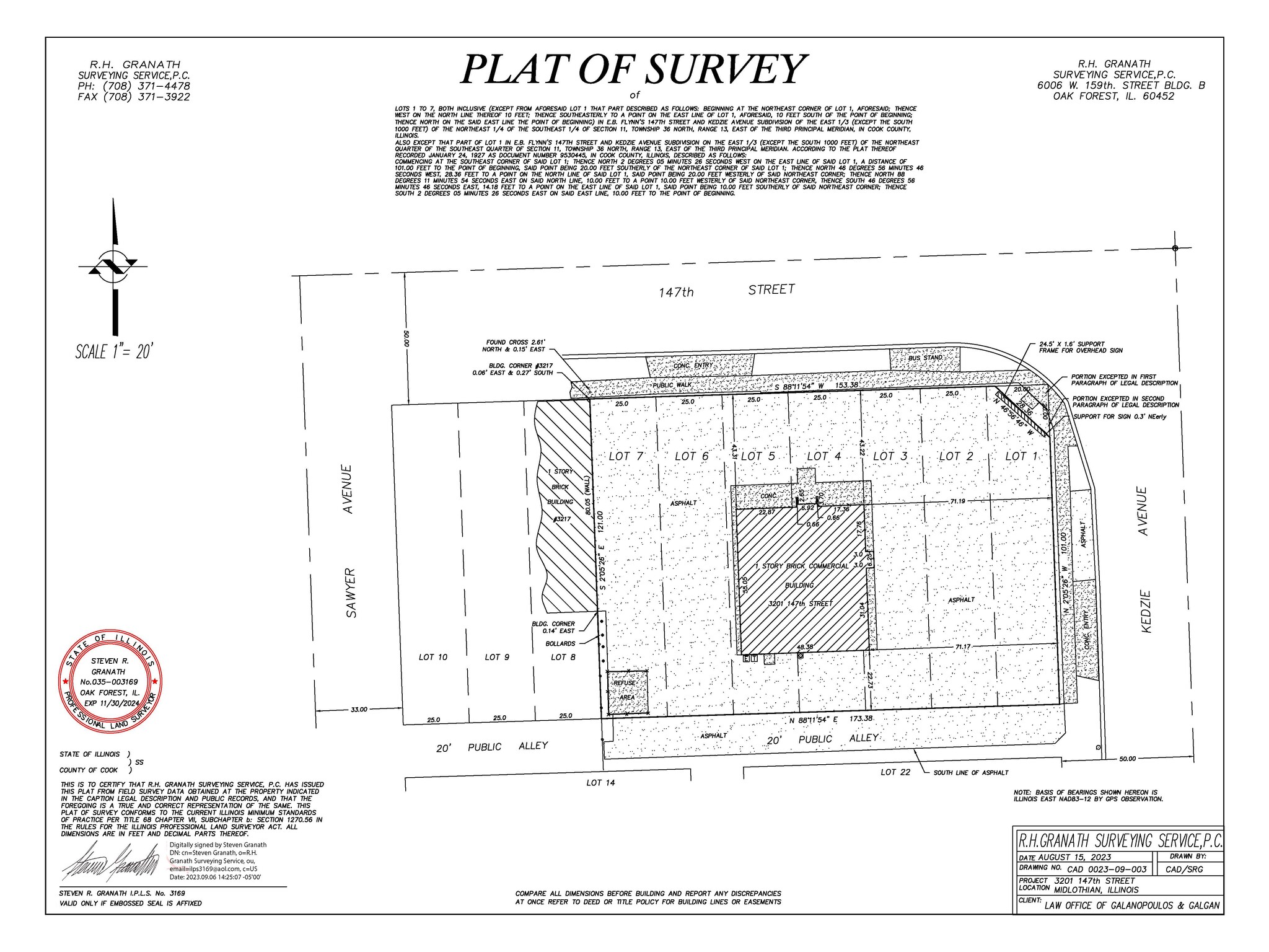 3201 147th, Midlothian, IL for sale Site Plan- Image 1 of 1