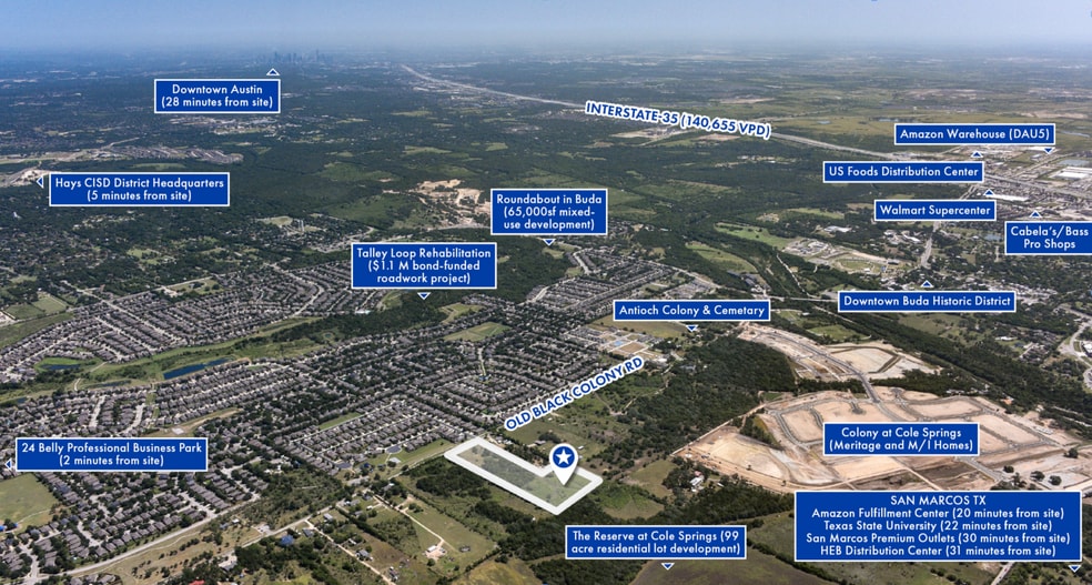 945 Old Black Colony Rd, Buda, TX for sale - Aerial - Image 2 of 4