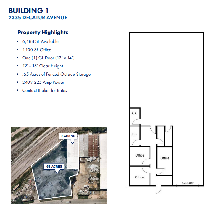 2425 Decatur Ave, Fort Worth, TX for lease Floor Plan- Image 1 of 1