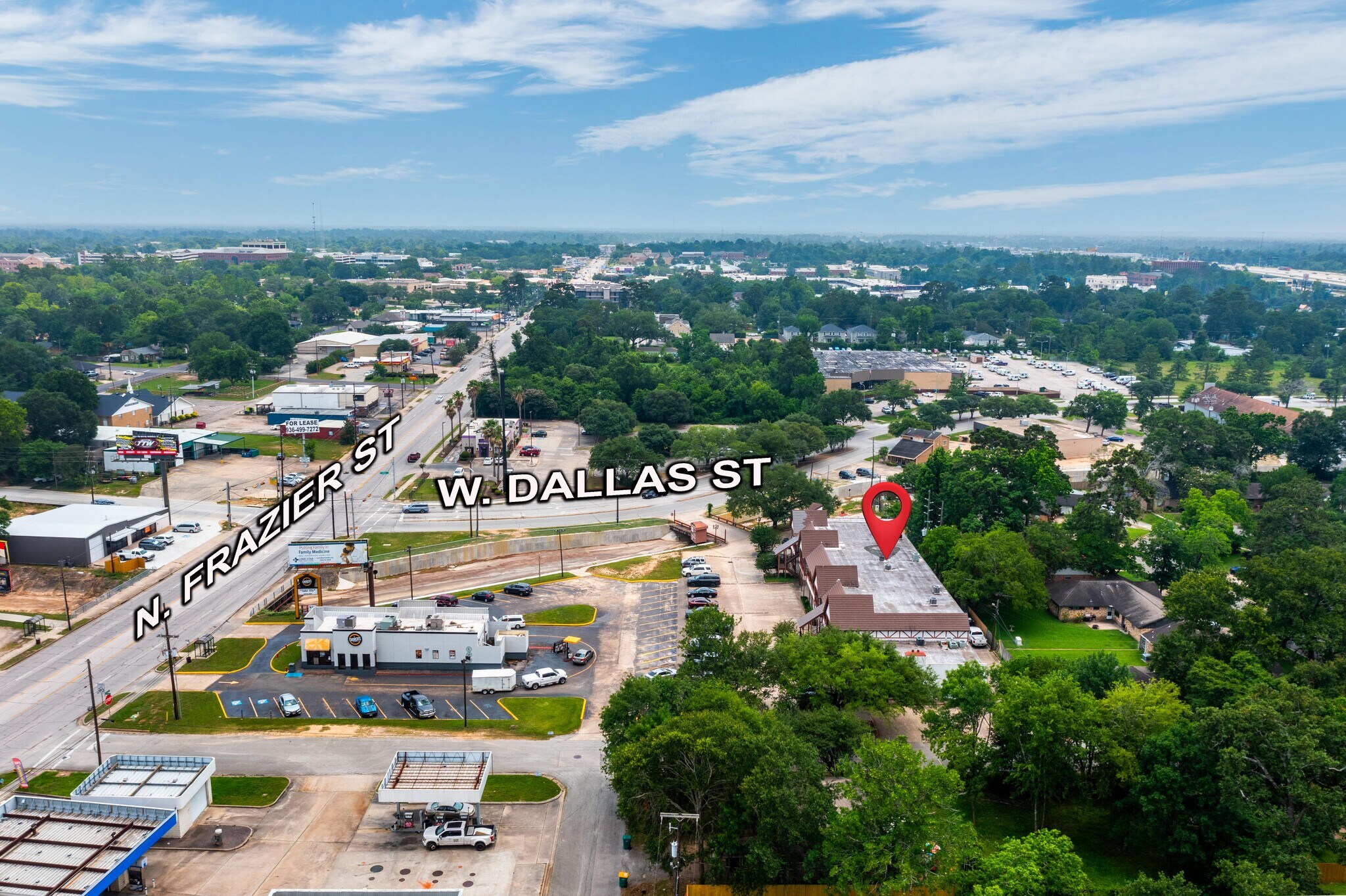 804 W Dallas St, Conroe, TX for sale Aerial- Image 1 of 1
