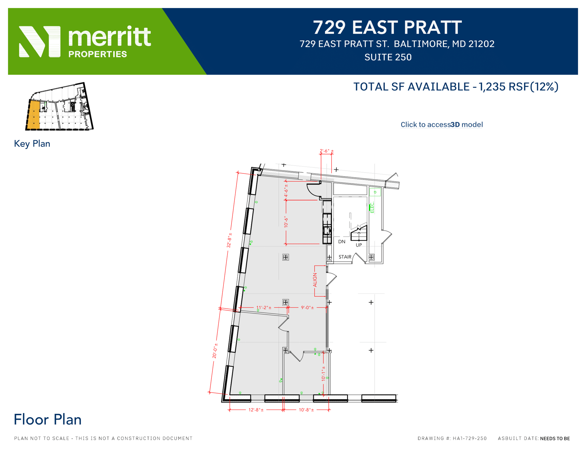 729 E Pratt St, Baltimore, MD for lease Floor Plan- Image 1 of 1