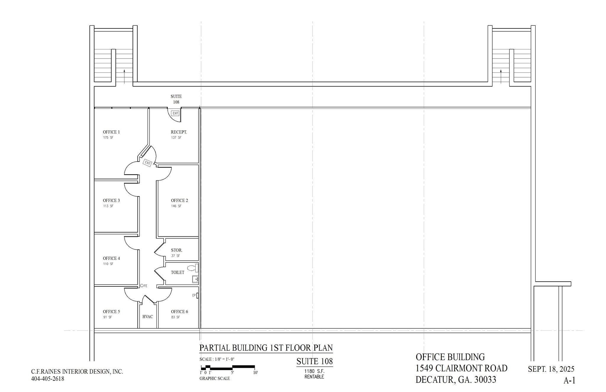 1549 Clairmont Rd, Decatur, GA for lease Floor Plan- Image 1 of 8