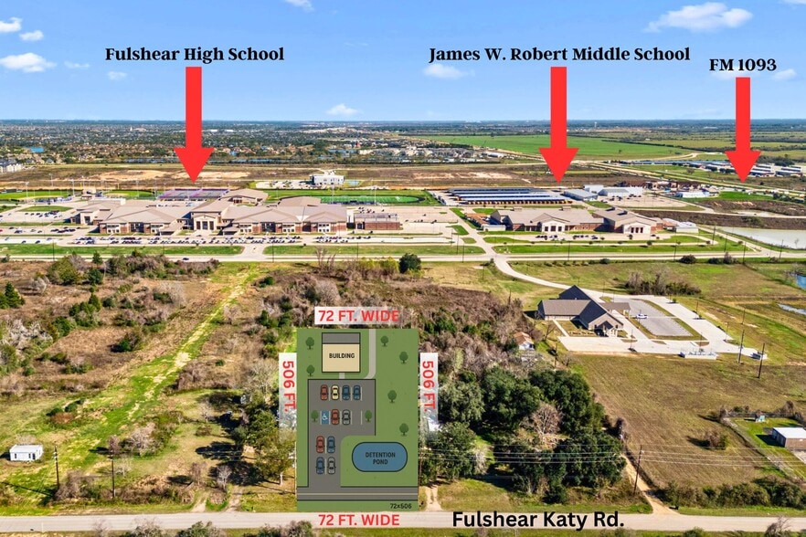 7417 Fulshear Katy Rd, Fulshear, TX for sale - Aerial - Image 3 of 11