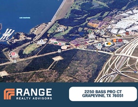 2250 Bass Pro Ct, Grapevine, TX - aerial  map view