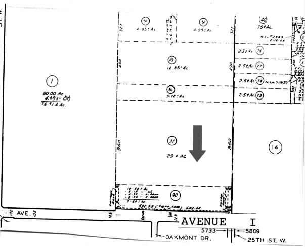 2501 W Avenue I, Lancaster, CA for sale - Plat Map - Image 2 of 2