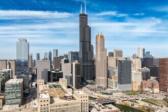 233 S Wacker Dr, Chicago, IL - AERIAL  map view