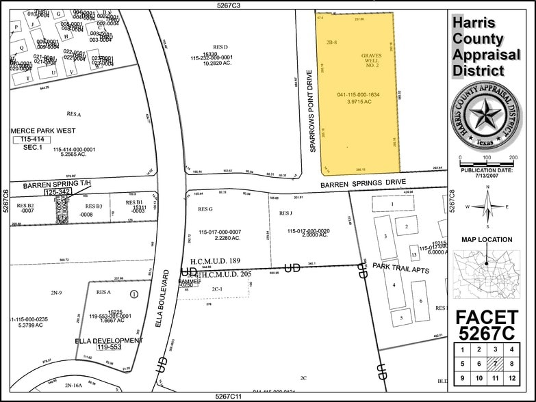 232 Barren Springs Dr, Houston, TX for sale - Plat Map - Image 2 of 15