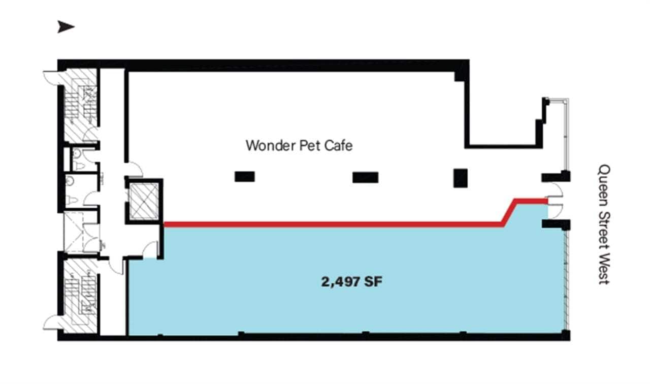 327-333 Queen St W, Toronto, ON for lease Floor Plan- Image 1 of 4