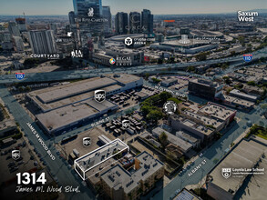 1314 James M Wood Blvd, Los Angeles, CA - AERIAL  map view