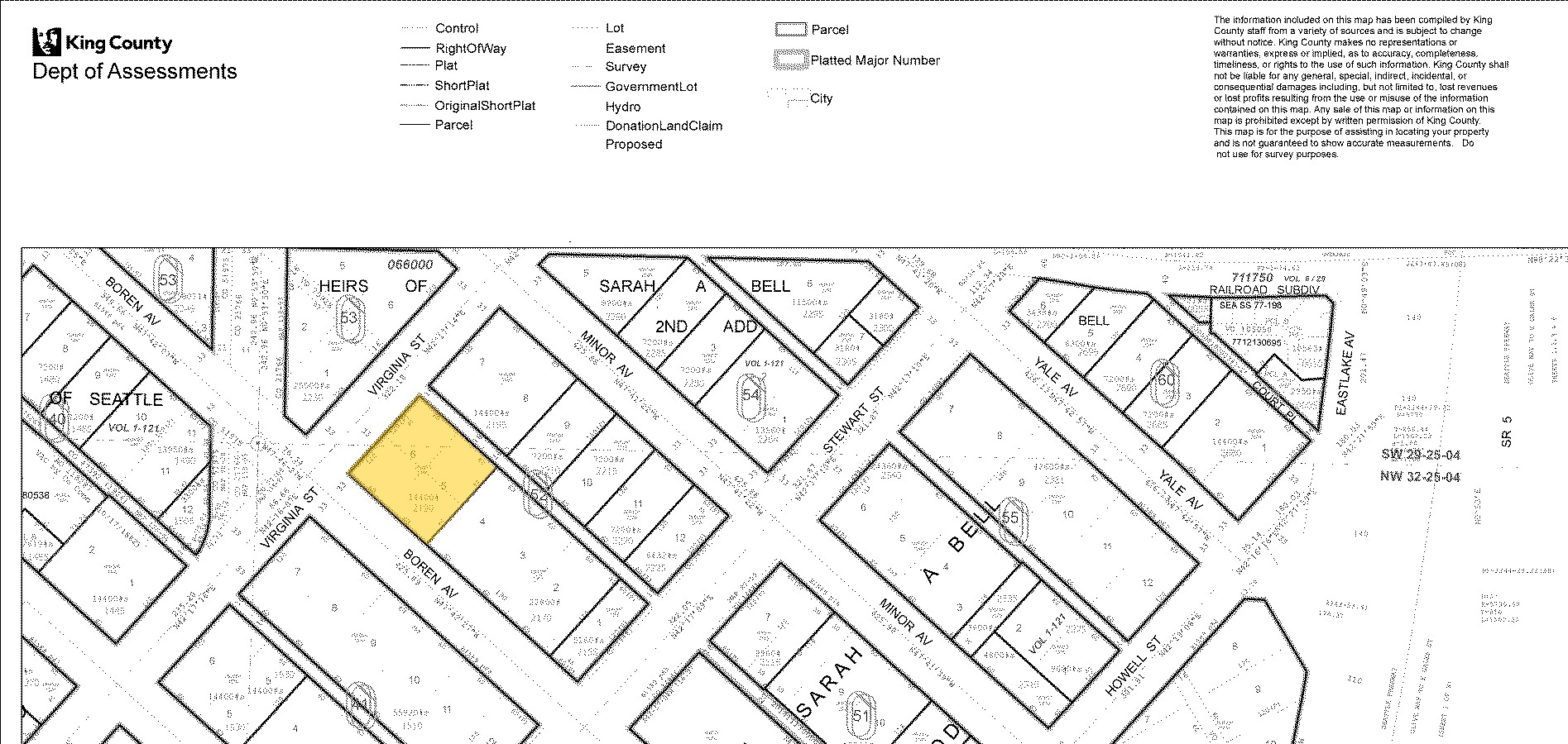 1930 Boren Ave, Seattle, WA for lease Plat Map- Image 1 of 2