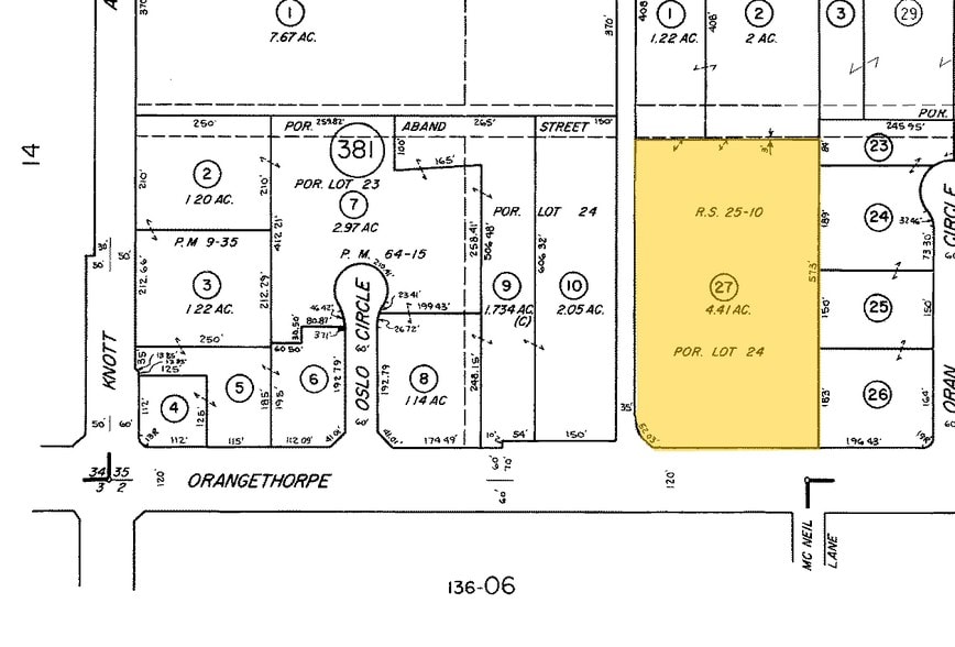 7225 Orangethorpe Ave, Buena Park, CA for lease - Plat Map - Image 2 of 3