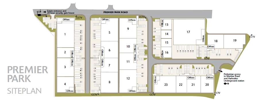 7 Premier Park Rd, London for lease - Site Plan - Image 2 of 4