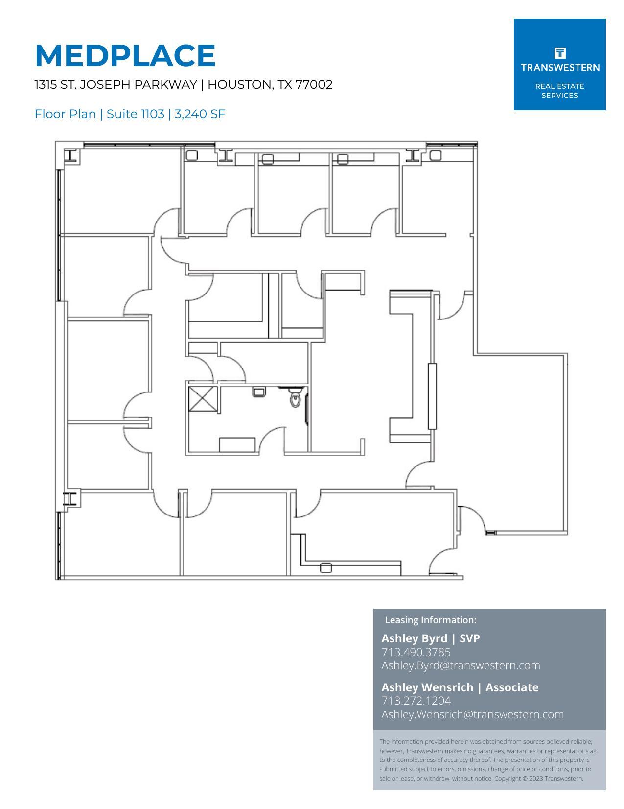 1315 St Joseph Pky, Houston, TX for lease Floor Plan- Image 1 of 2