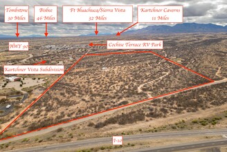 I-10 & State Route 90, Benson, AZ - aerial  map view - Image1