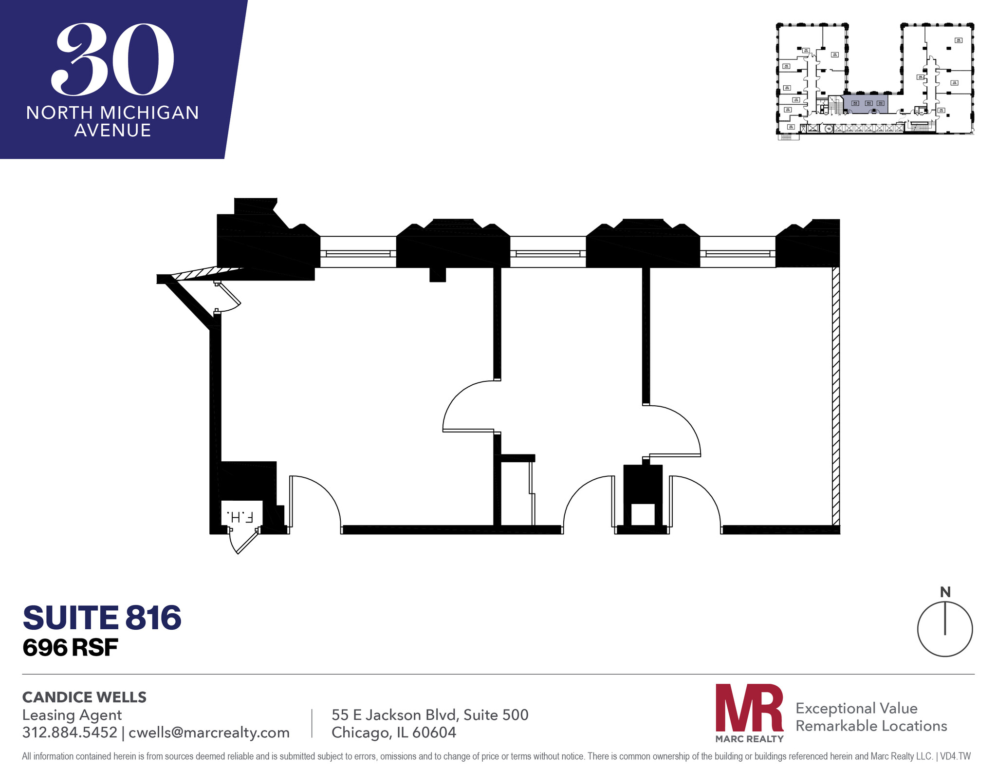 30 N Michigan Ave, Chicago, IL for lease Floor Plan- Image 1 of 5