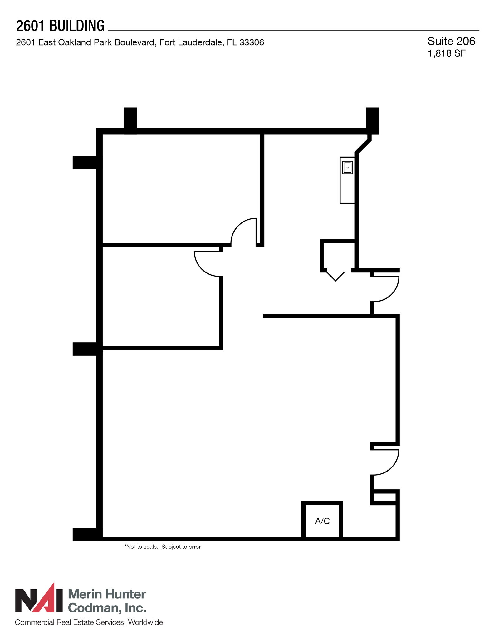 2601 E Oakland Park Blvd, Fort Lauderdale, FL for lease Floor Plan- Image 1 of 1