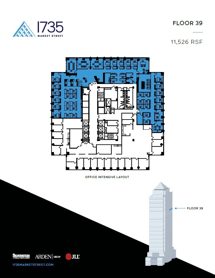 1735 Market St, Philadelphia, PA for lease Floor Plan- Image 1 of 2