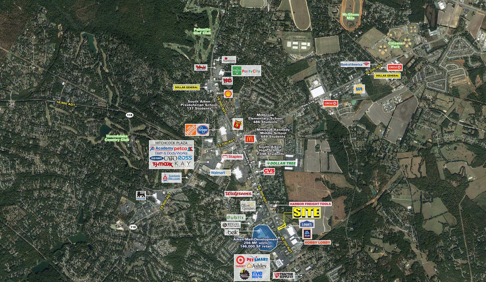 2424 Whiskey Rd, Aiken, SC for lease Aerial- Image 1 of 5