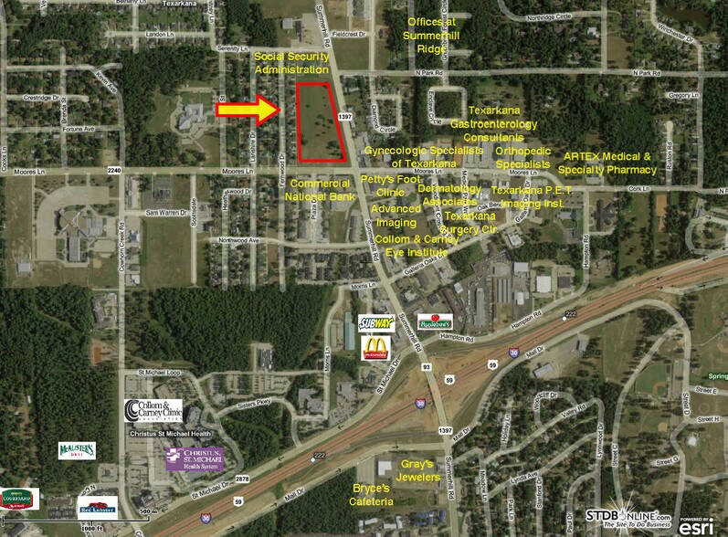 Summerhill Rd & Moores Ln, Texarkana, TX for sale - Primary Photo - Image 1 of 1