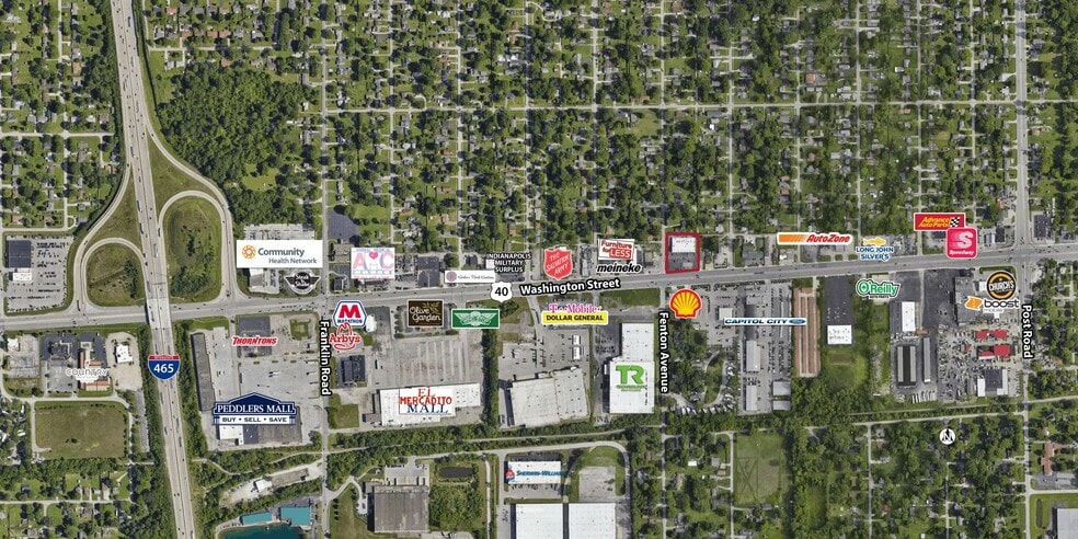 8502-8524 E Washington St, Indianapolis, IN for lease - Aerial - Image 3 of 4