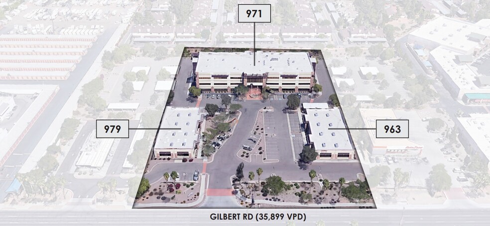 963 N Gilbert Rd, Gilbert, AZ for lease - Aerial - Image 3 of 12