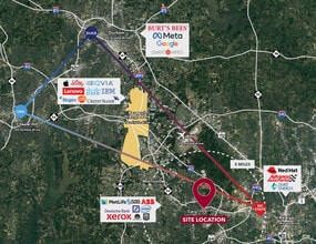 607 Cedar St, Cary, NC - AERIAL map view