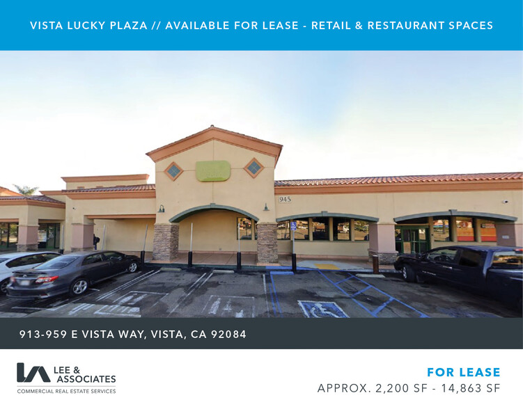 945 E Vista Way, Vista, CA for lease - Building Photo - Image 1 of 1