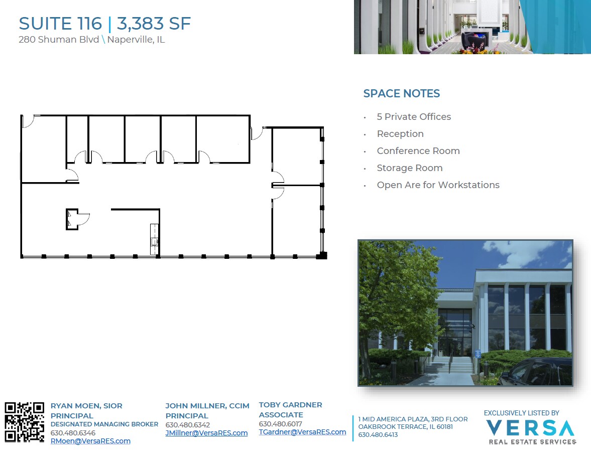 280 Shuman Blvd, Naperville, IL for lease Floor Plan- Image 1 of 2