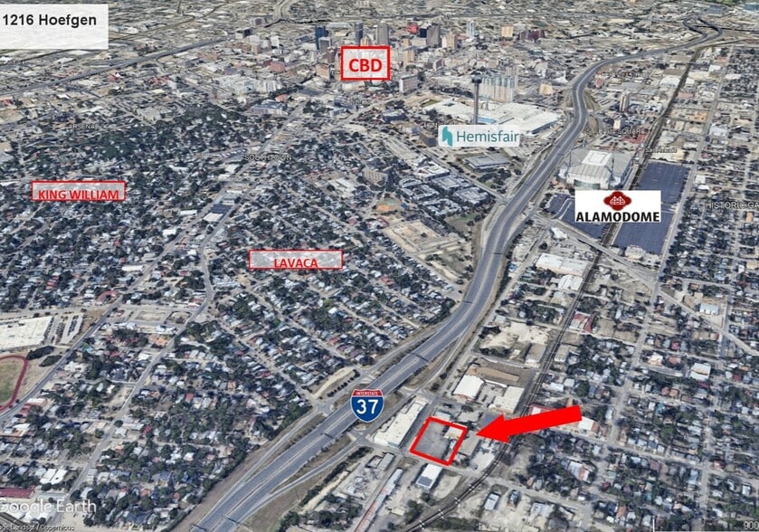1216 Hoefgen Ave, San Antonio, TX for lease - Aerial - Image 3 of 10