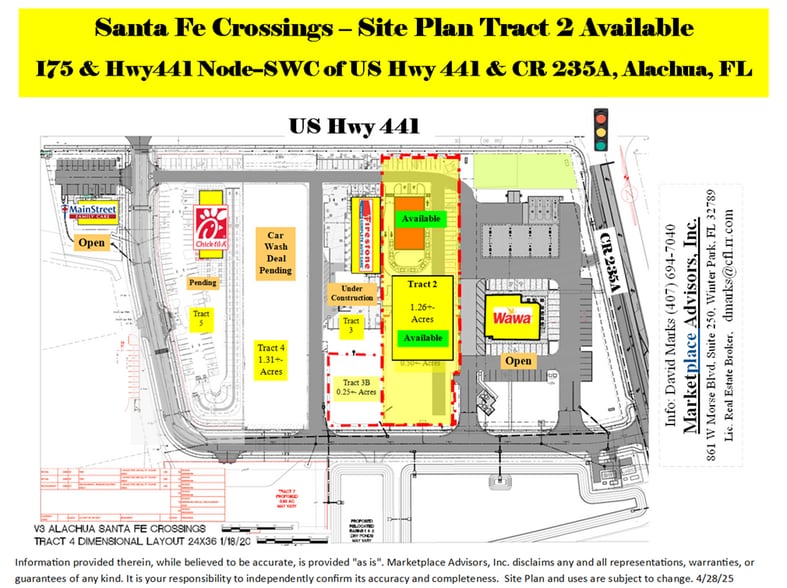 US HWY 441 & CR 235A, Alachua, FL for sale - Site Plan - Image 1 of 3