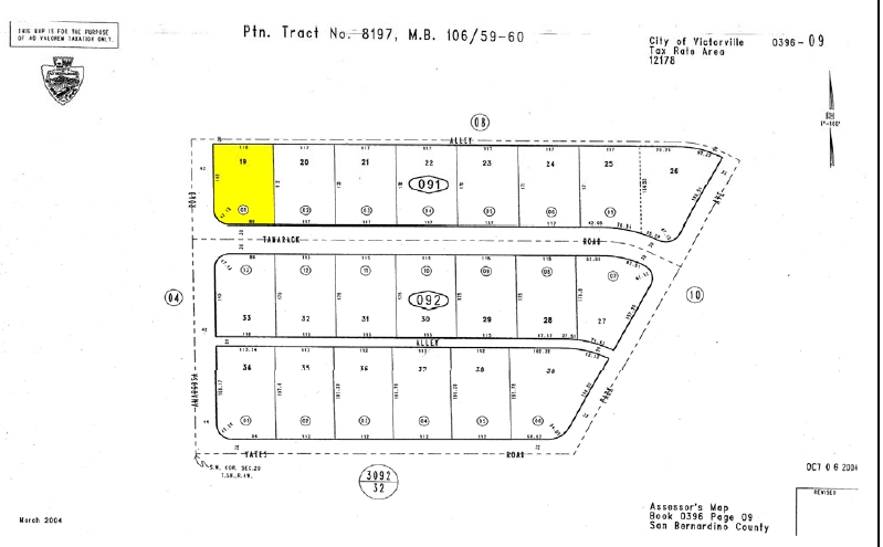 15330 Tamarack Dr, Victorville, CA for lease - Plat Map - Image 2 of 14