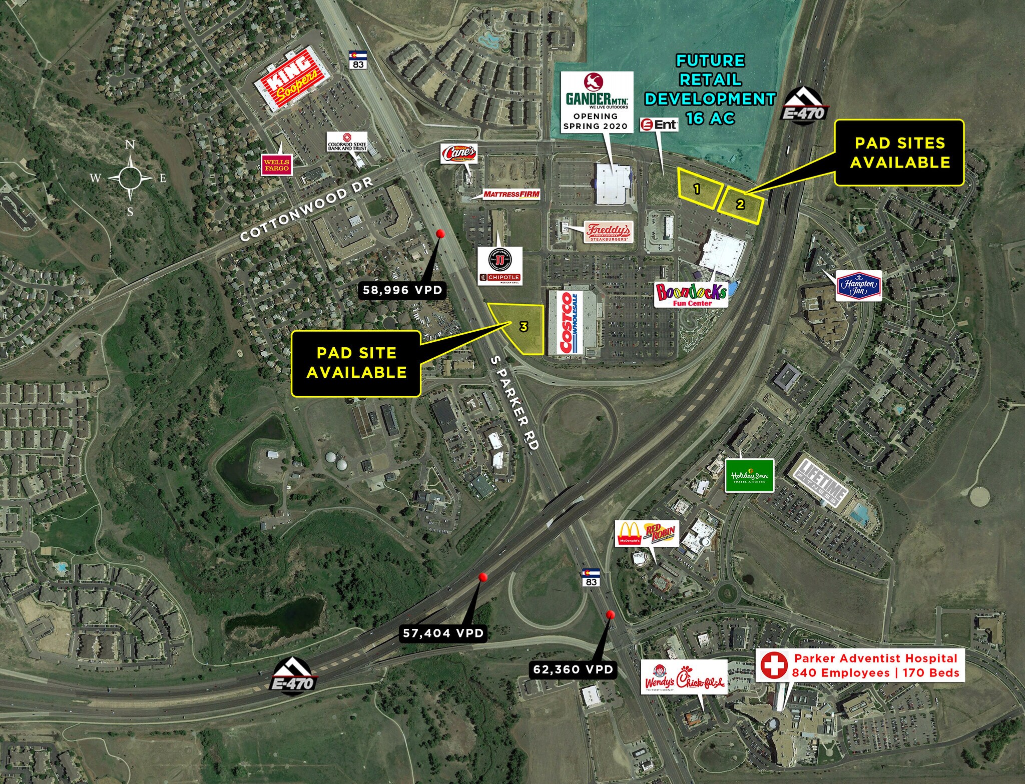 Cottonwood Dr, Parker, CO 80138 NEC E470 & Parker Rd