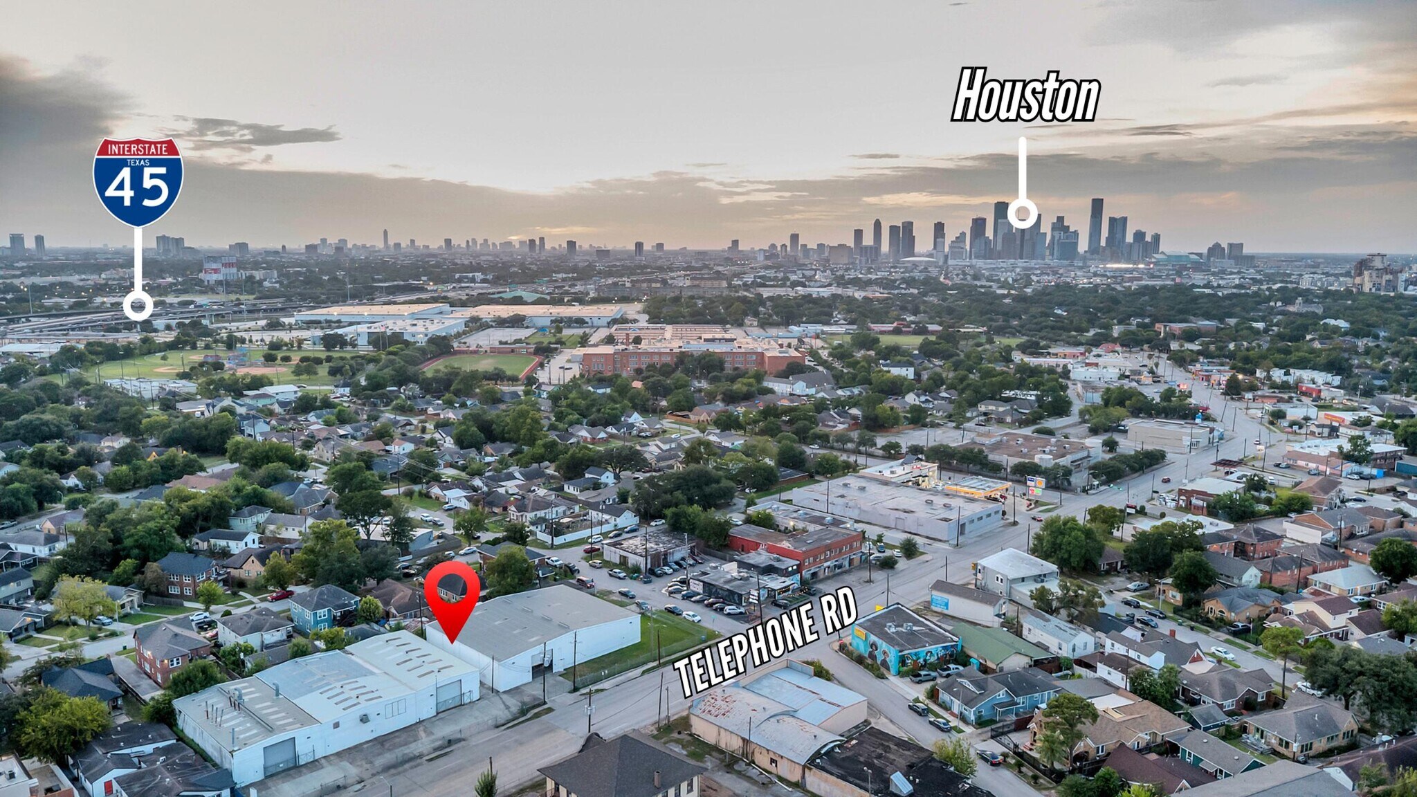 1406-1420 Telephone Rd, Houston, TX for lease Aerial- Image 1 of 11