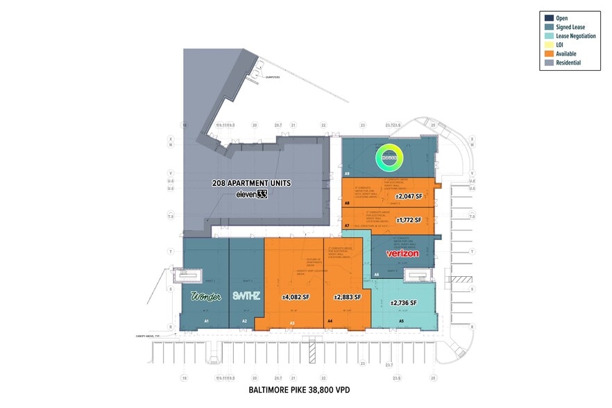 1067 W Baltimore Pike, Media, PA for lease - Site Plan - Image 3 of 10