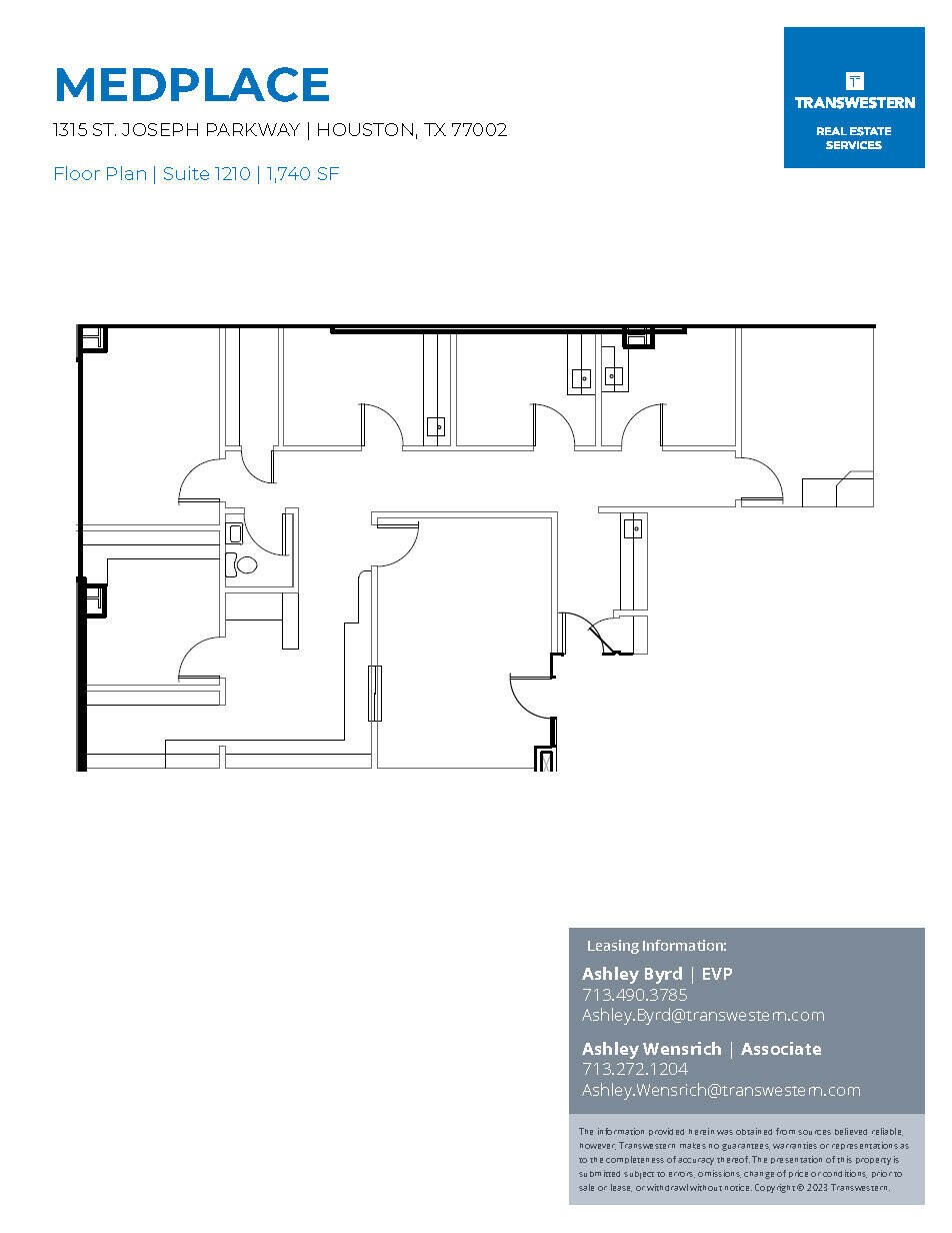1315 St Joseph Pky, Houston, TX for lease Floor Plan- Image 1 of 1