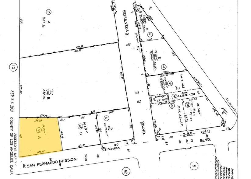 15455 San Fernando Mission Blvd, Mission Hills, CA for lease - Plat Map - Image 1 of 1