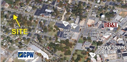 309 W Poinsett St, Greer, SC - aerial  map view - Image1