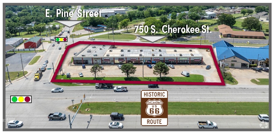 750 S Cherokee St, Catoosa, OK for lease - Aerial - Image 2 of 20