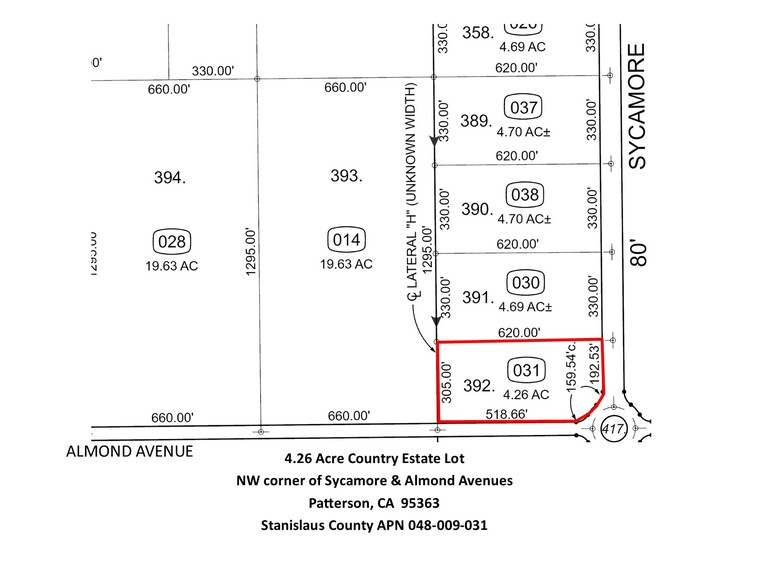 16975 Sycamore Ave, Patterson, CA for sale - Plat Map - Image 2 of 5