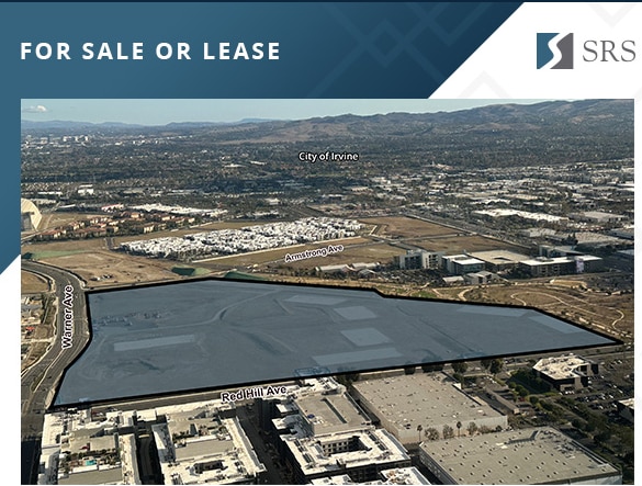 SEC Red Hill & Warner, Tustin, CA for lease Aerial- Image 1 of 2