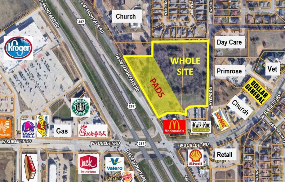 6041 US 287 Frontage Rd, Arlington, TX 76017 Ground Lease Pad Sites