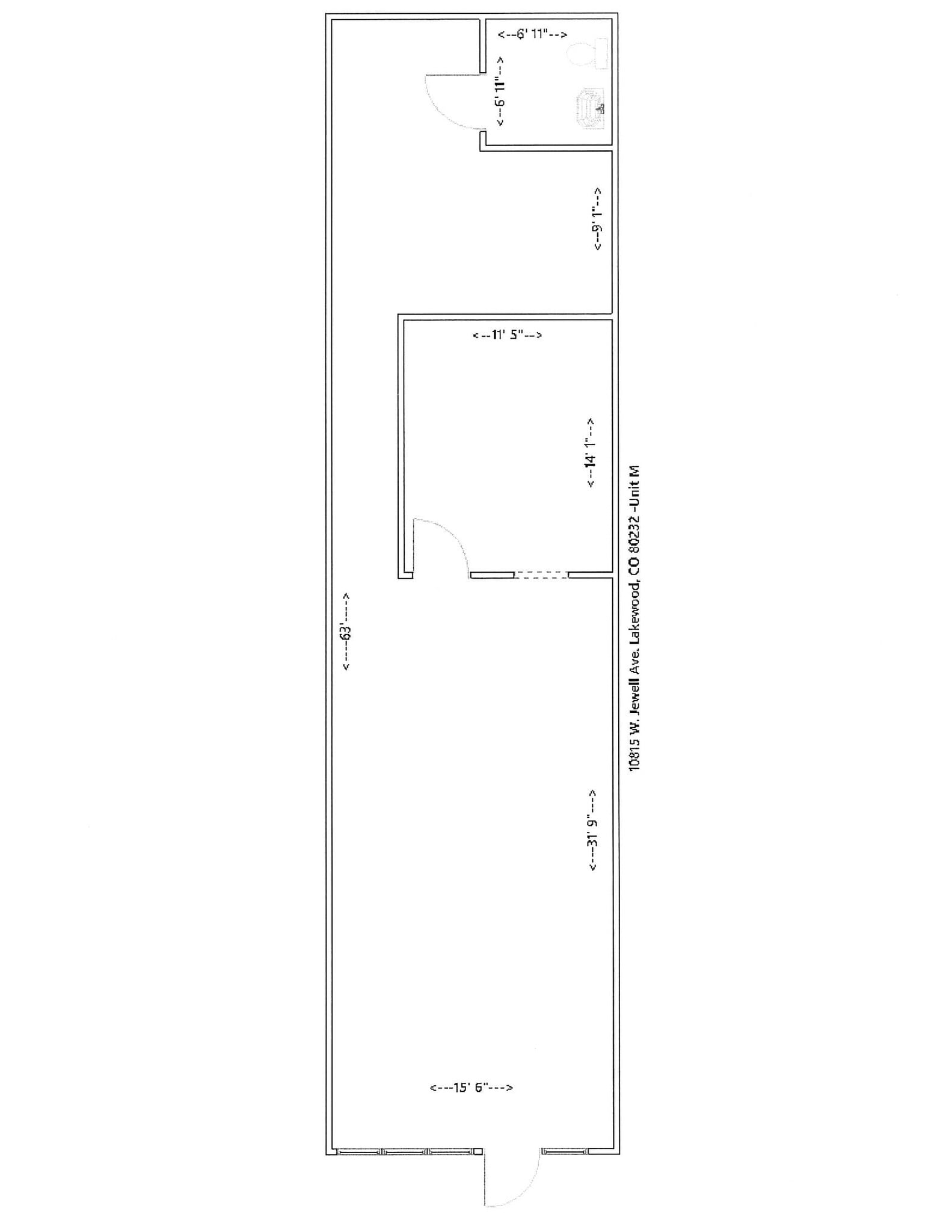 10815 W Jewell Ave, Lakewood, CO for lease Floor Plan- Image 1 of 1