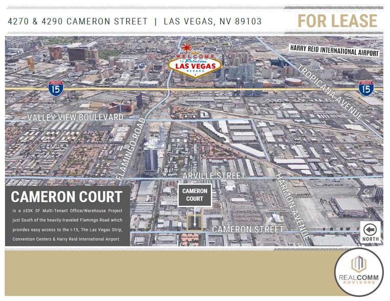 4290 Cameron St, Las Vegas, NV for lease - Aerial - Image 3 of 7