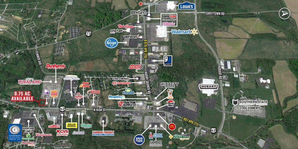 1249 N High St, Hillsboro, OH for lease - Aerial - Image 2 of 2