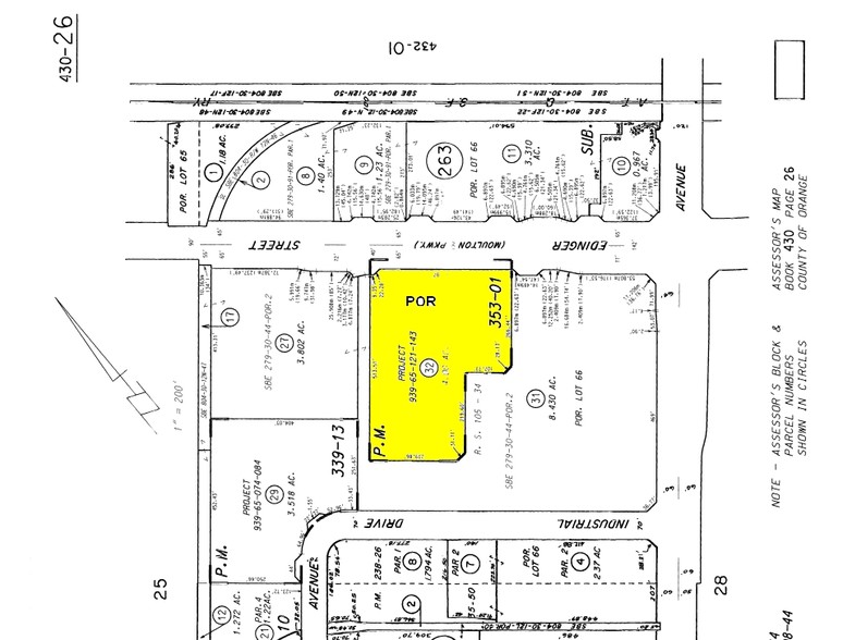 1422 Edinger Ave, Tustin, CA for sale - Plat Map - Image 2 of 15