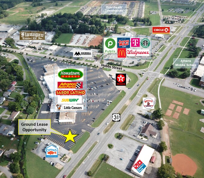 U.S. 31, Athens, AL for lease - Aerial - Image 2 of 2