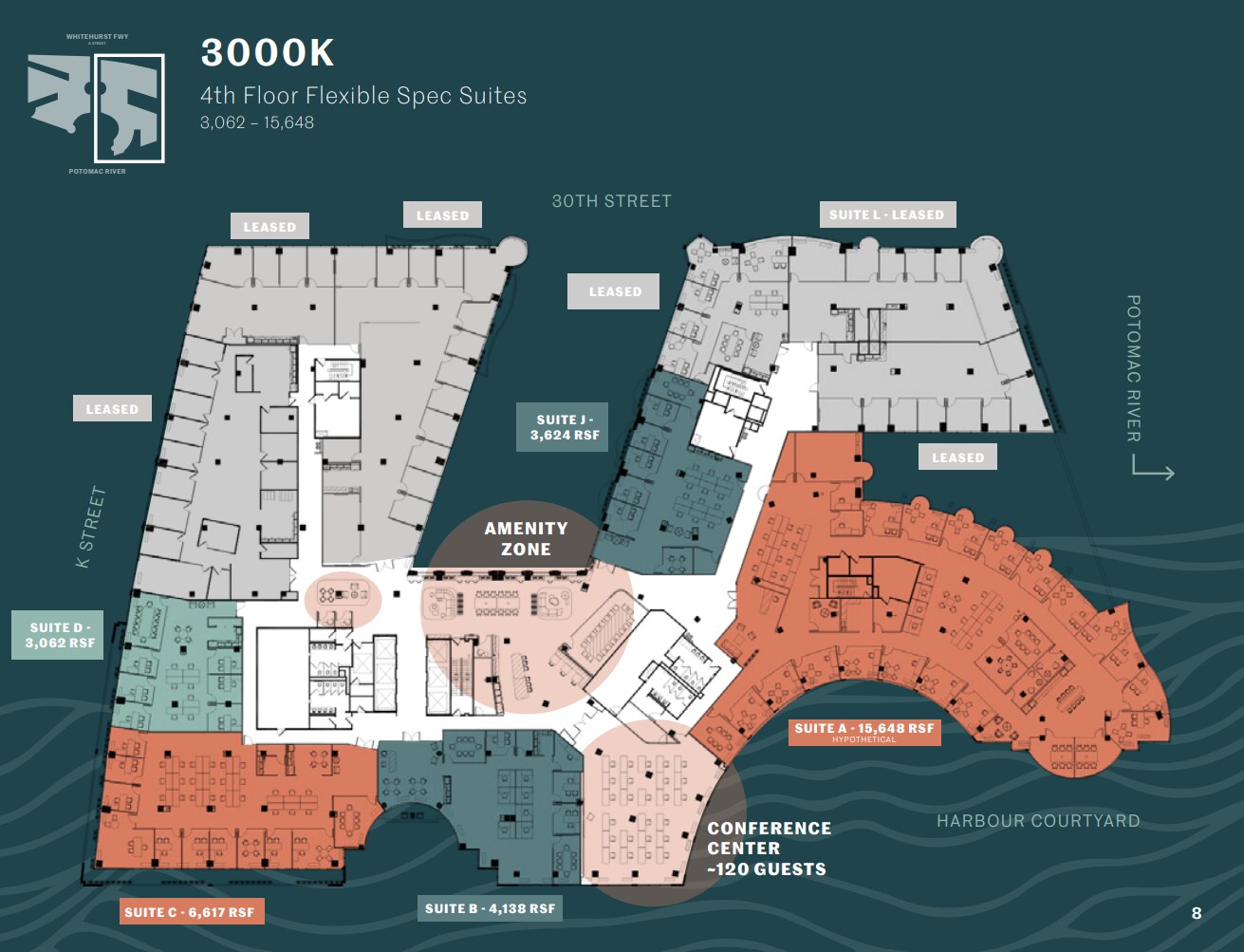 3000 K St NW, Washington, DC for lease Floor Plan- Image 1 of 1