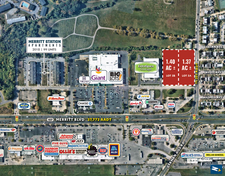 1316-1500 Merritt Blvd, Dundalk, MD for lease - Aerial - Image 2 of 4