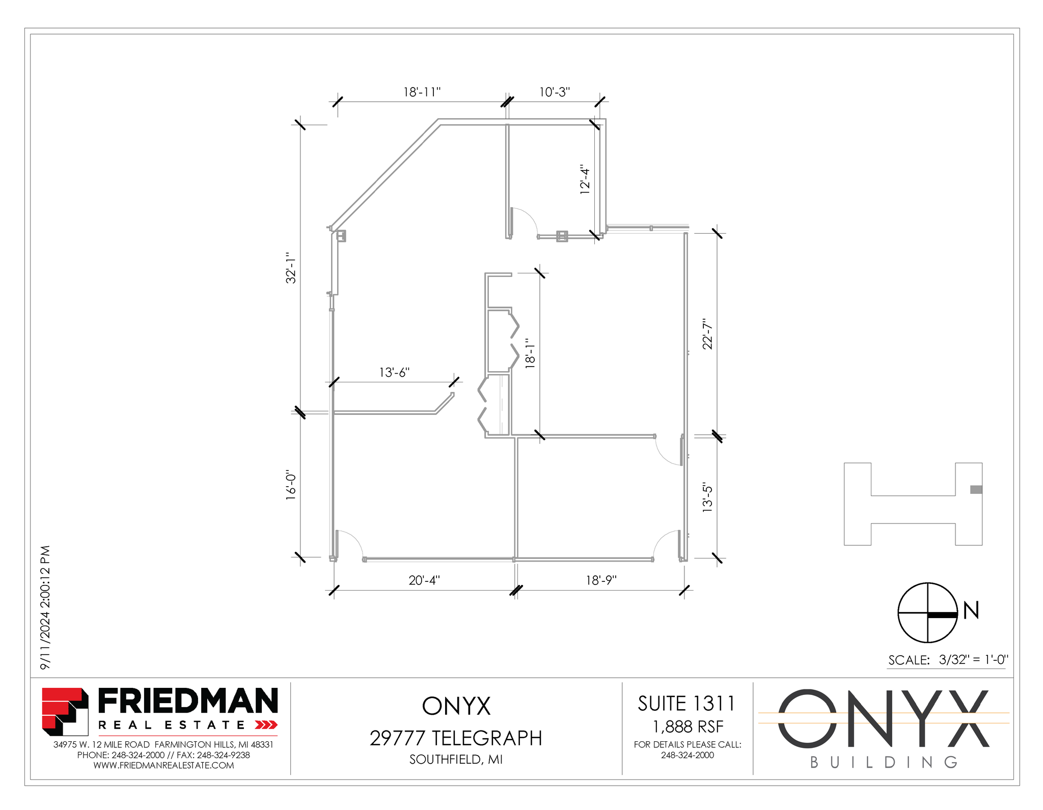 29777 Telegraph Rd, Southfield, MI for lease Floor Plan- Image 1 of 2