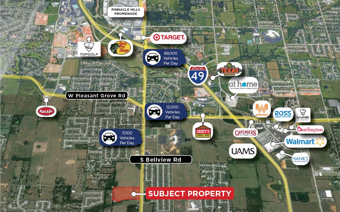 S Bellview Rd, Rogers, AR for sale Aerial- Image 1 of 1